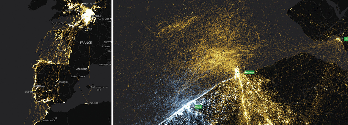 Mapa do artigo de dados de Stienen et al. onde descrevem um conjunto de dados de aves. 